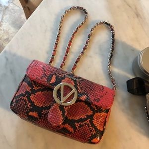 Velentino red python purse